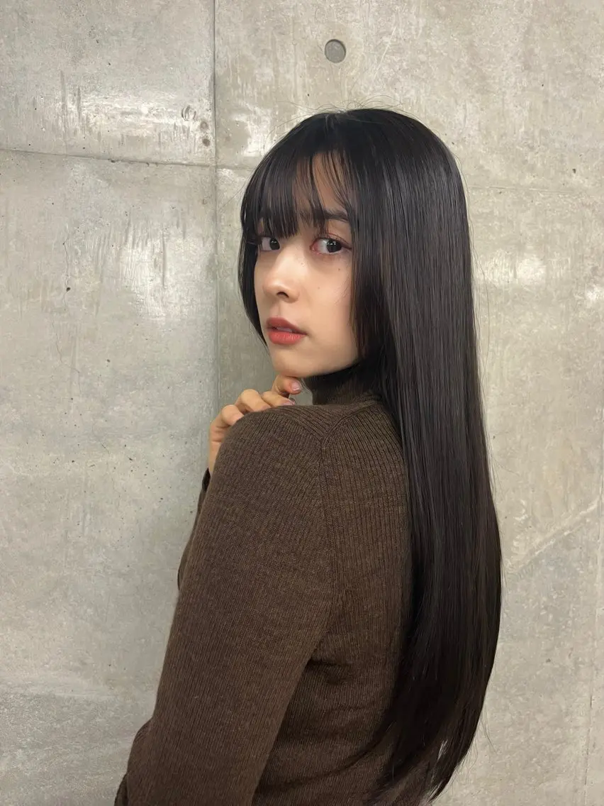 ロング カラー カット ヘアカラー トリートメント 髪質改善/美髪のプ口 中島みきのヘアスタイル