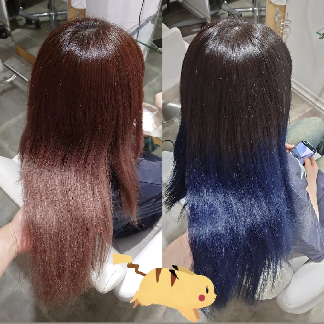 ロング ヘアアレンジ カラー アッシュ ブリーチ ブルーカラー グレージュ ハイトーンカラー カット ヘアカラー トリートメント かわい ゆうな 髪質改善/縮毛矯正のヘアスタイル