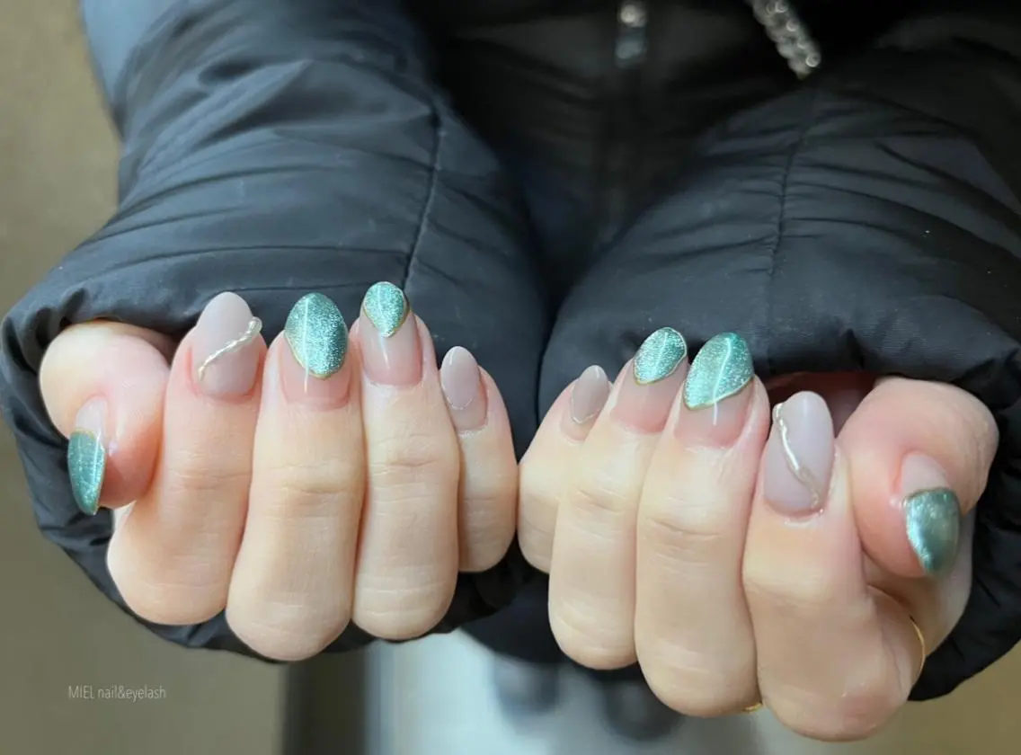 ネイル マグネットネイル ハンドネイル nail salon monailのネイルデザイン