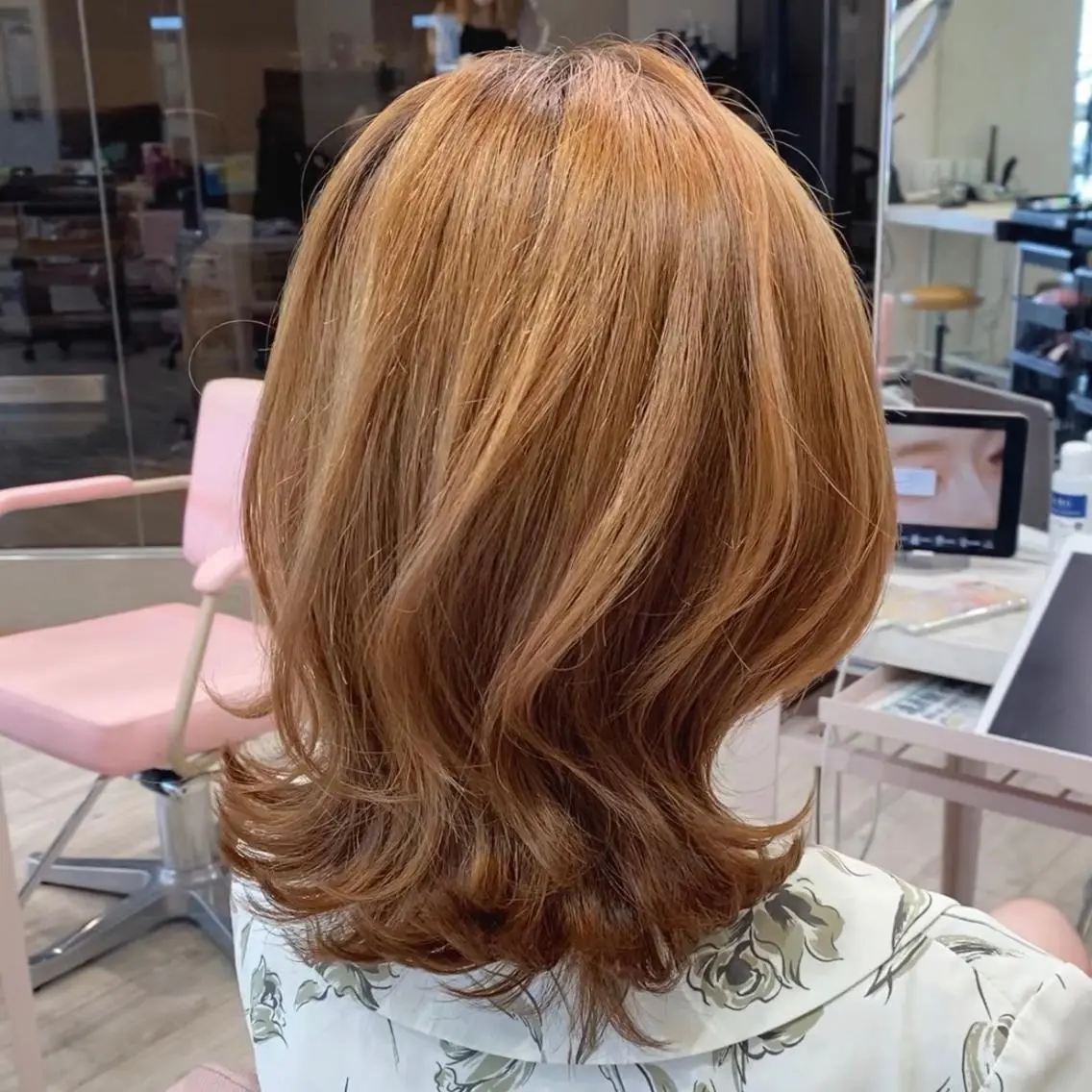 ミディアム 顔まわりカット🌟 くびれヘア/寺門遥輝のヘアスタイル