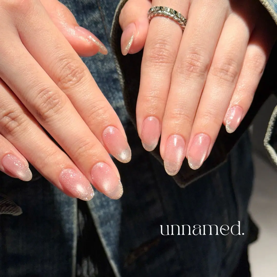 ネイル フレンチネイル ラメ(グリッター) ハンドネイル unnamed. Kurumiのネイルデザイン