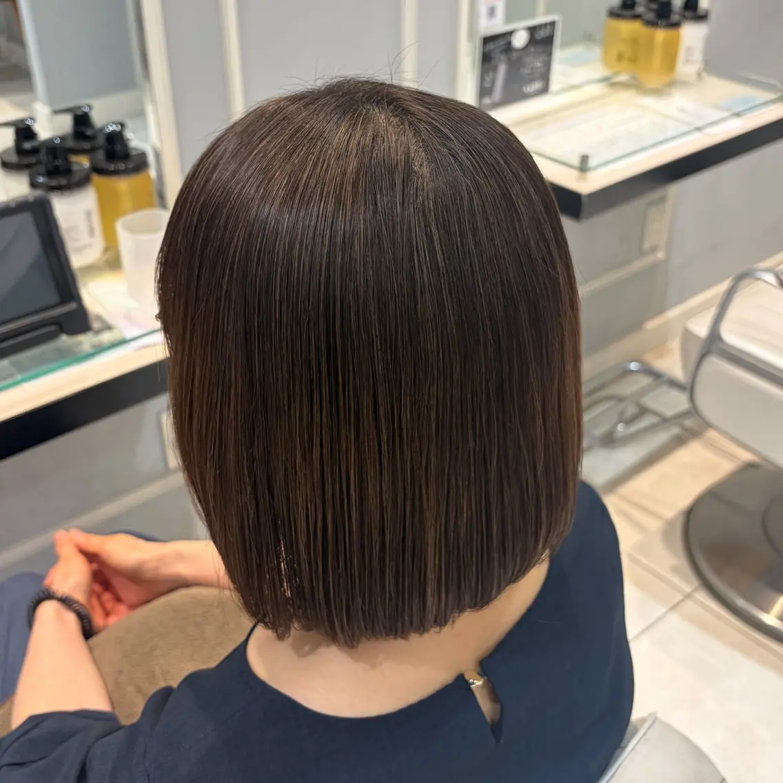 ミディアム 縮毛矯正 🌱‬‪kou紅🌱 モデル募集中🦋のヘアスタイル