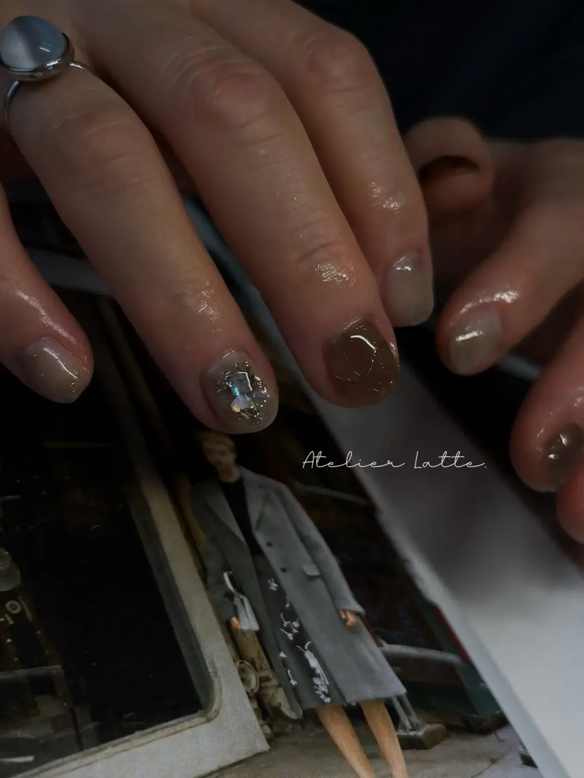 ネイル ニュアンスネイル シンプルネイル Atelier Latteのネイルデザイン