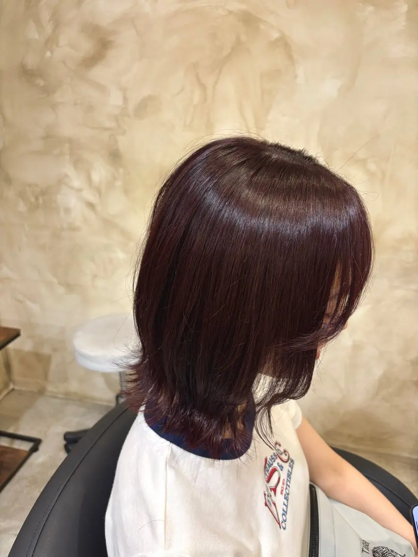 ミディアム ヘアカラー トリートメント ツヤカラー🫧Sae ネイルモデル募集中のヘアスタイル