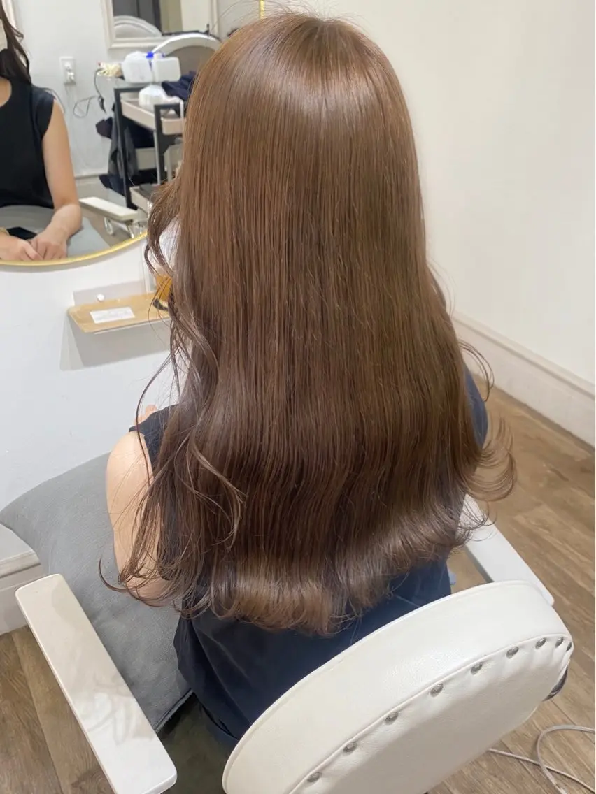 カラー ブリーチ ブリーチなしカラー 🌷柔らかクリーミー 🤍kirari🌷のヘアスタイル