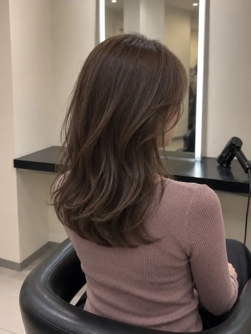 ミディアム カラー ブラウンカラー トリートメント 🌈ウルトワ水素 髪質改善naru🌈のヘアスタイル
