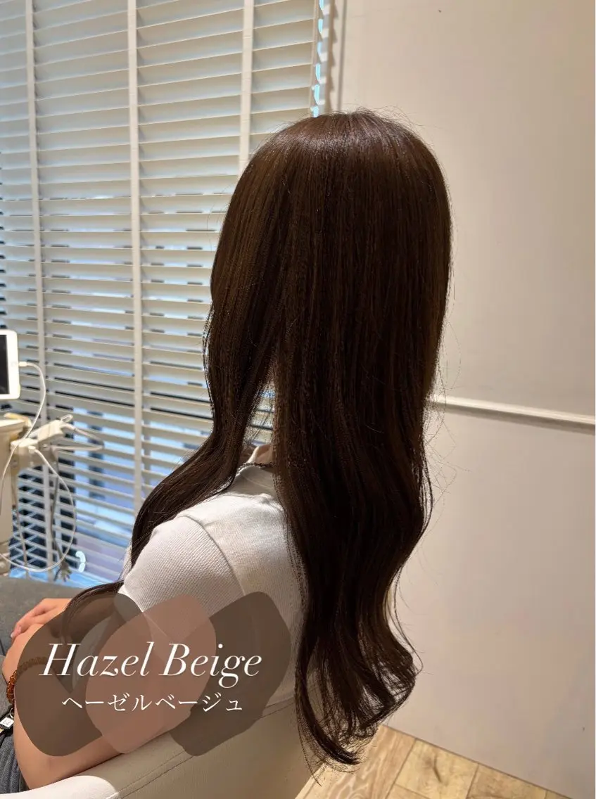 ロング カラー ベージュカラー ヘーゼル カット ヘアカラー きづな 🌷のヘアスタイル