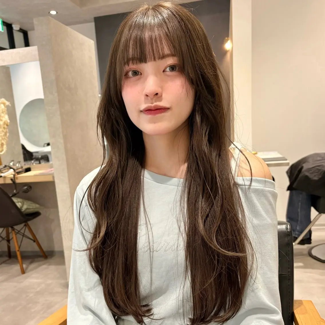 ロング カラー カット ヘアカラー トリートメント 🍊暖色×顔周り 🍊cocoroのヘアスタイル
