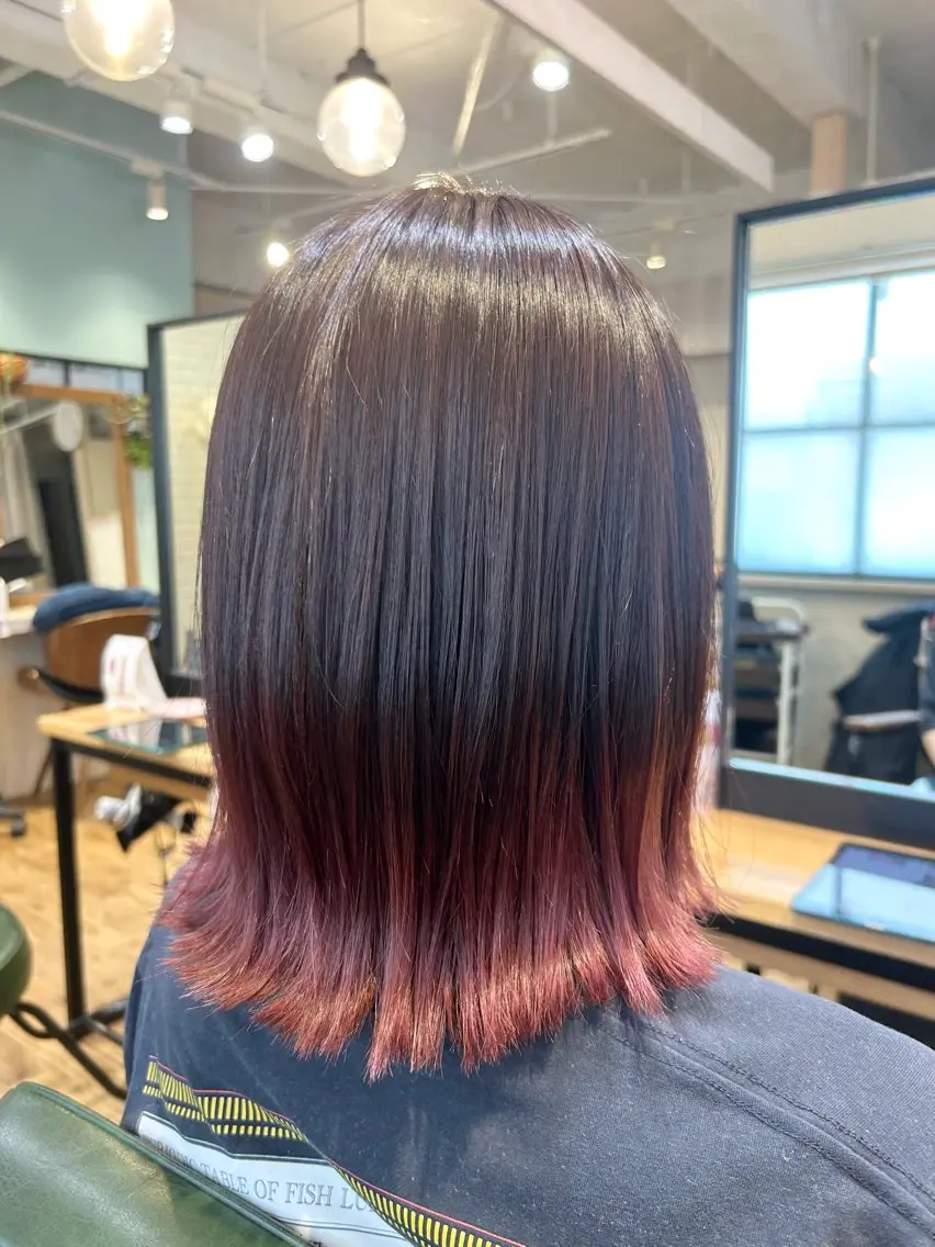 ミディアム カラー ブリーチ デザインカラー 艶カラー /Chitose🎀のヘアスタイル