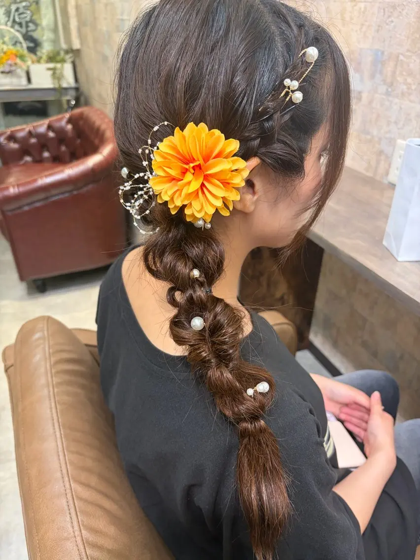 ロング ヘアアレンジ ヘアセット 前田 みのりのヘアスタイル