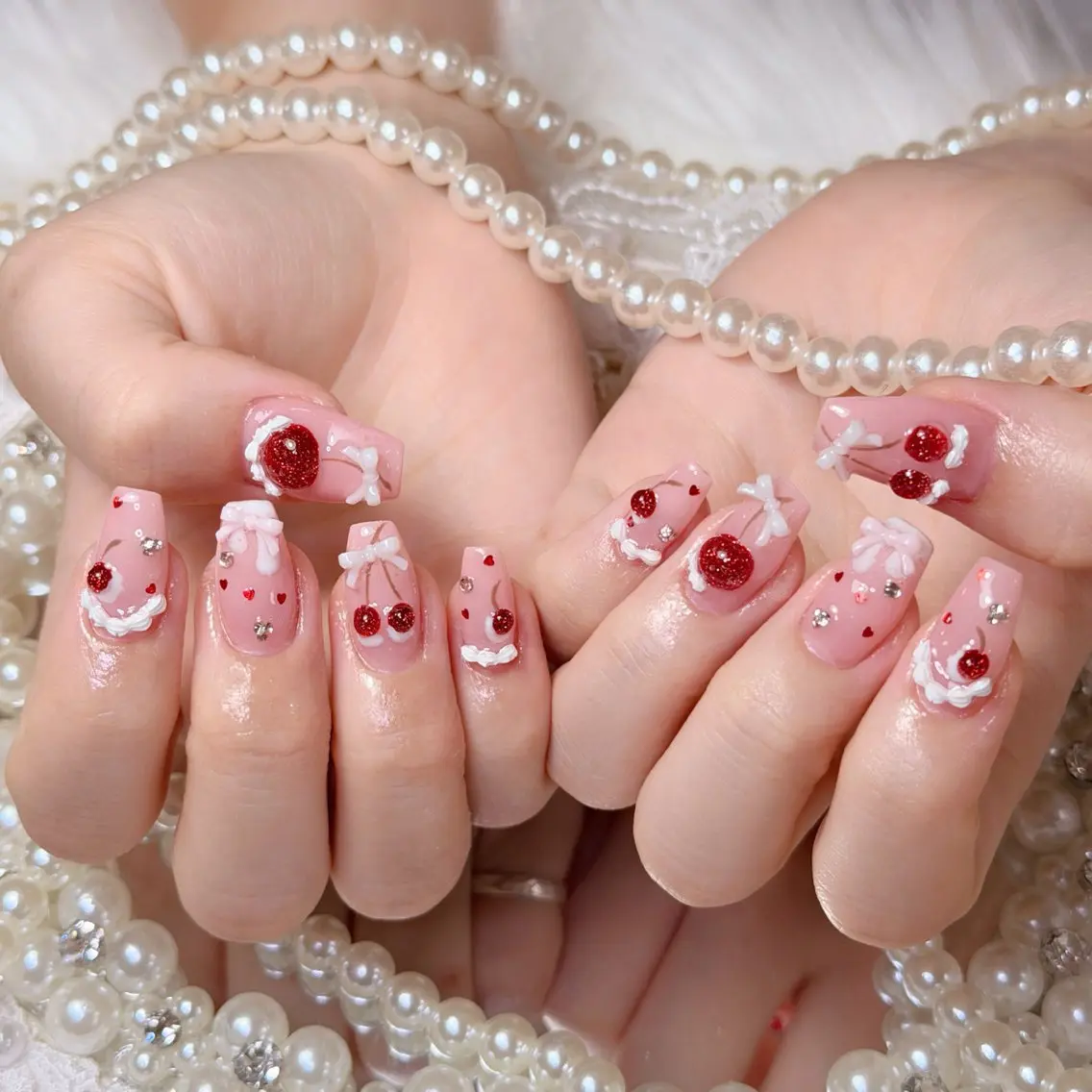ネイル オーロラネイル 長さ出し フラッシュネイル フレンチネイル ジェルネイル ハンドネイル ハンドケア CiCi NailSalonのネイルデザイン