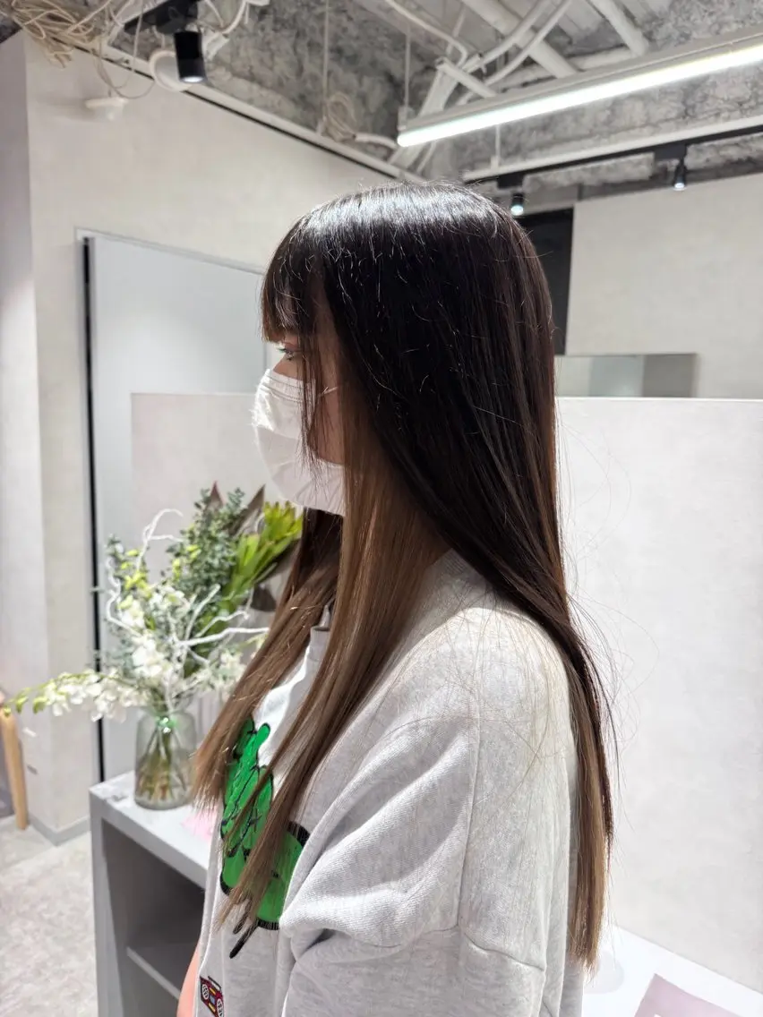 ロング カラー ヘアカラー トリートメント ヘッドスパ モデル募集中/西梅田 naruka🍏のヘアスタイル