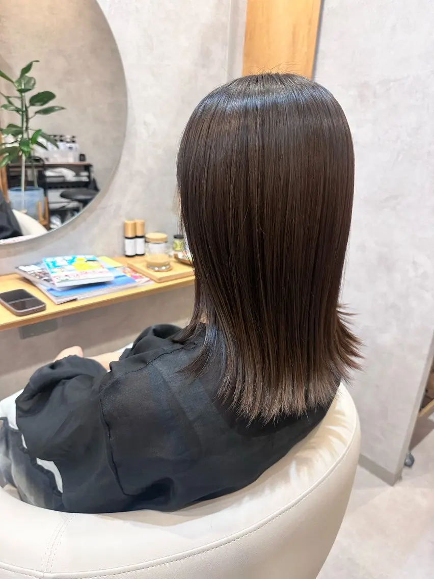 ミディアム カラー カット ヘアカラー トリートメント 高橋友里亜 /フリーランスのヘアスタイル