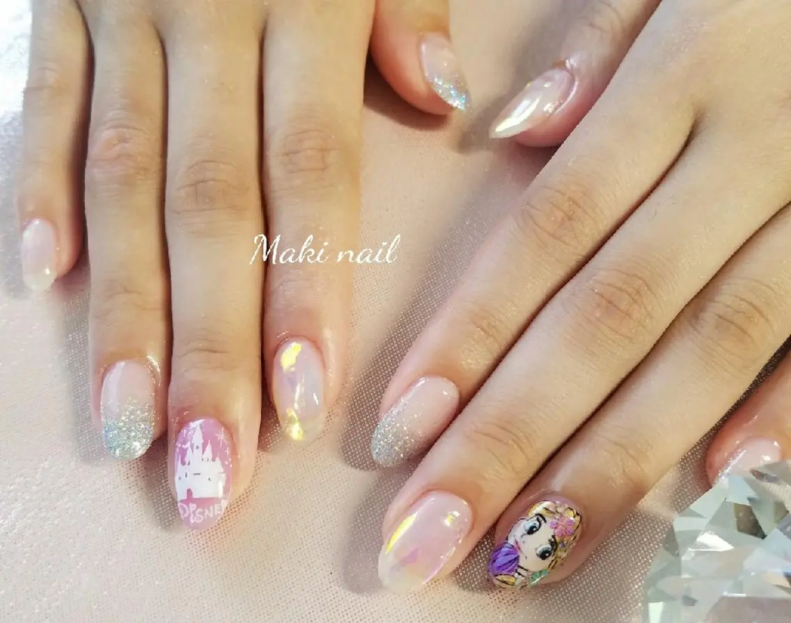 ネイル ショート ジェルネイル ･:*+.✳︎˚✧₊ MAKI NAILのネイルデザイン