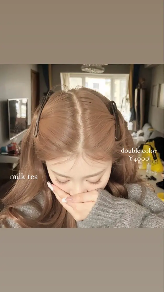 ロング カラー カット Haruka 🎀暖色カラーのヘアスタイル