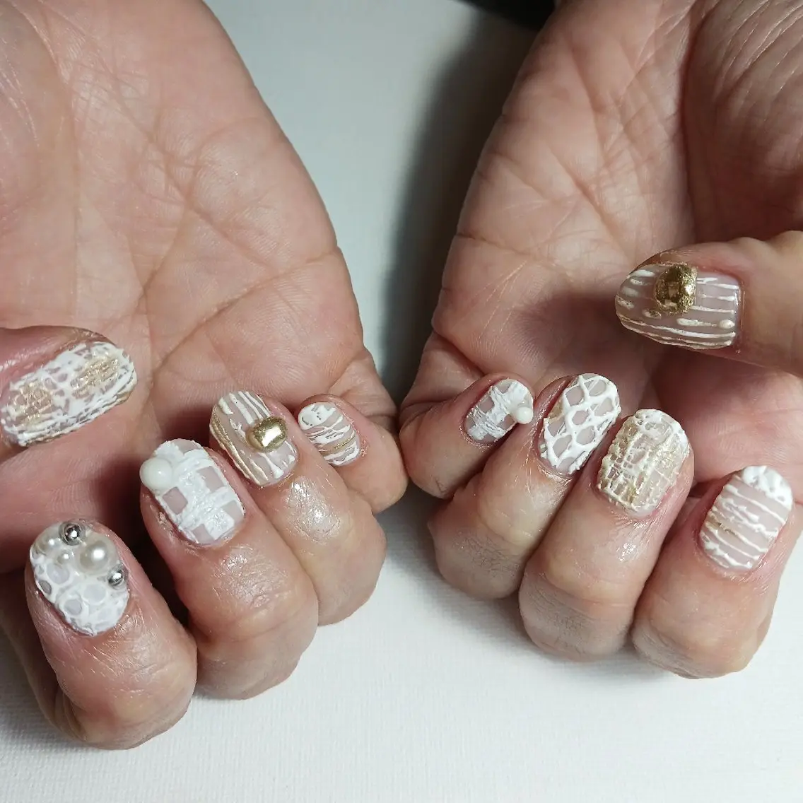 ネイル ジェルネイル マットネイル 持ち込み ショートネイル ホワイト ハンドネイル owlnail /持込みデザイン専門のネイルデザイン