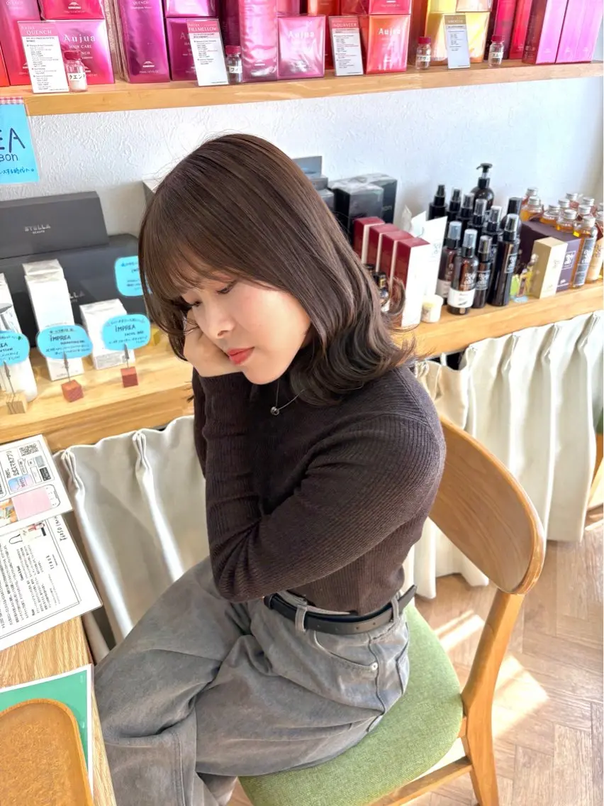 ミディアム merc. 福田茜のヘアスタイル