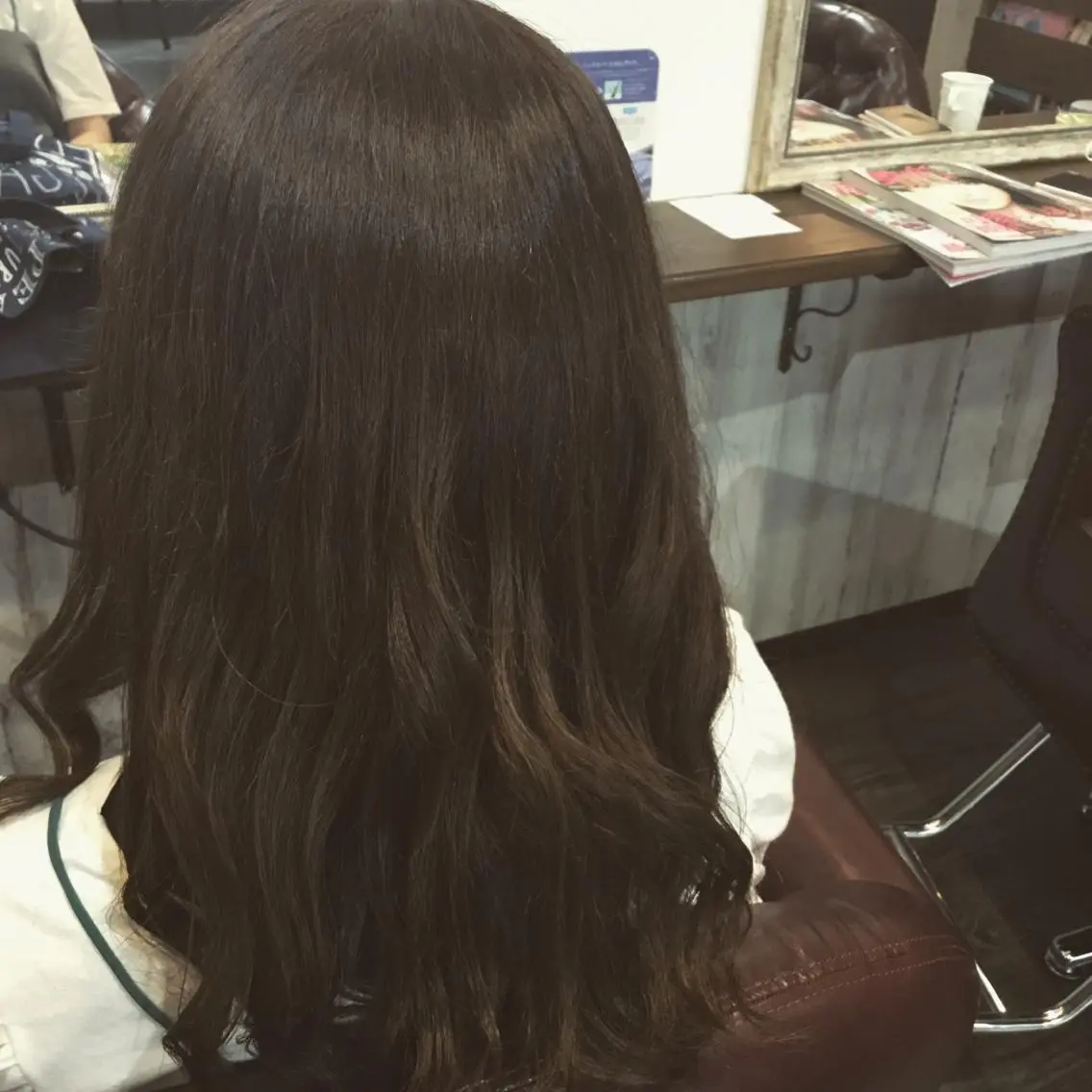 ミディアム カラー パーマ 金崎 新吾のヘアスタイル