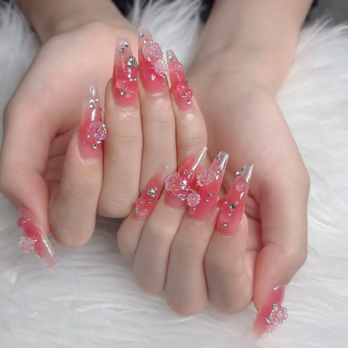 ネイル フットネイル フレンチネイル グラデーション 韓国ネイル ロングネイル ハンドネイル HOT Nail Salonのネイルデザイン