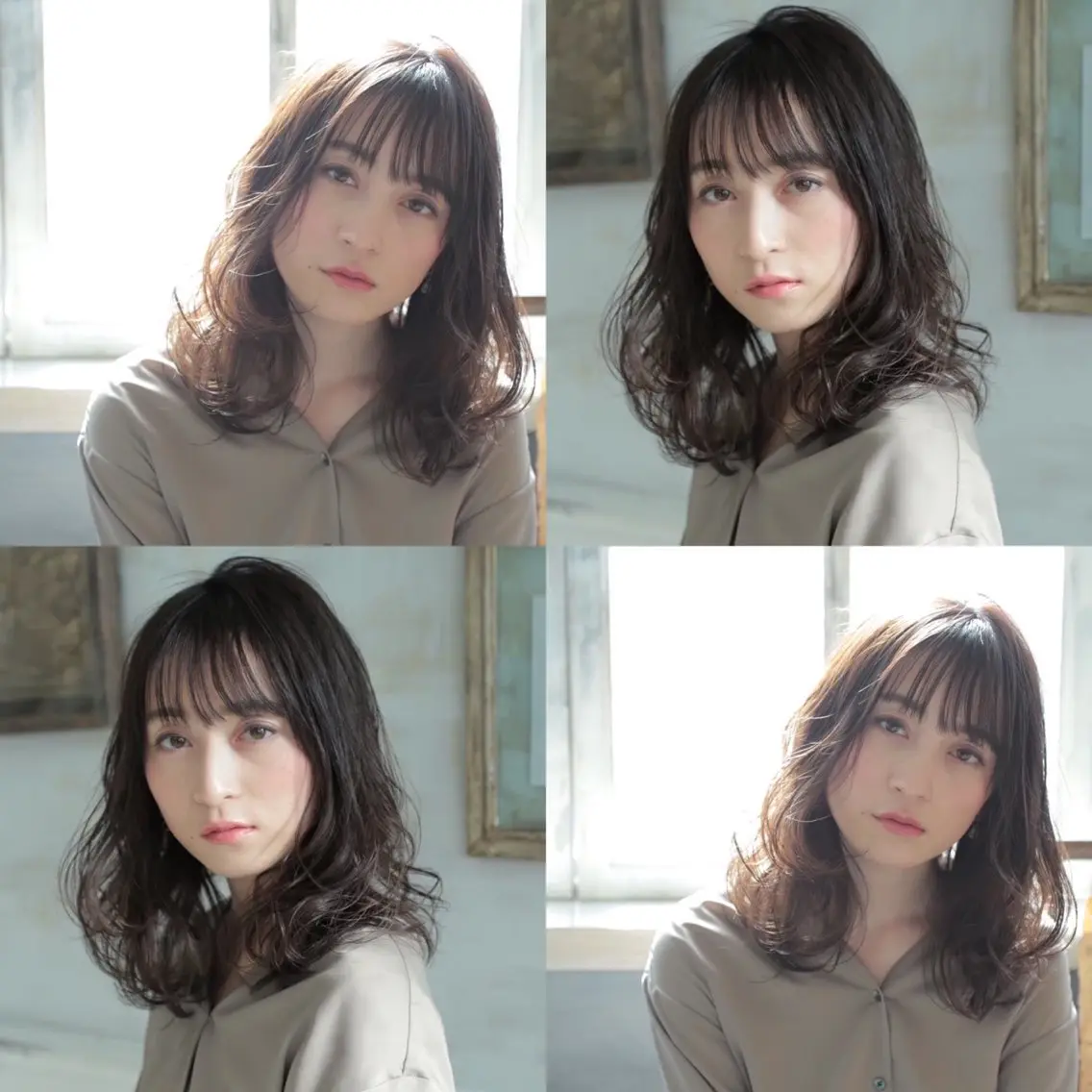 ミディアム パーマ 貴方に似合うを見つけ ます🌱市川リョウカのヘアスタイル