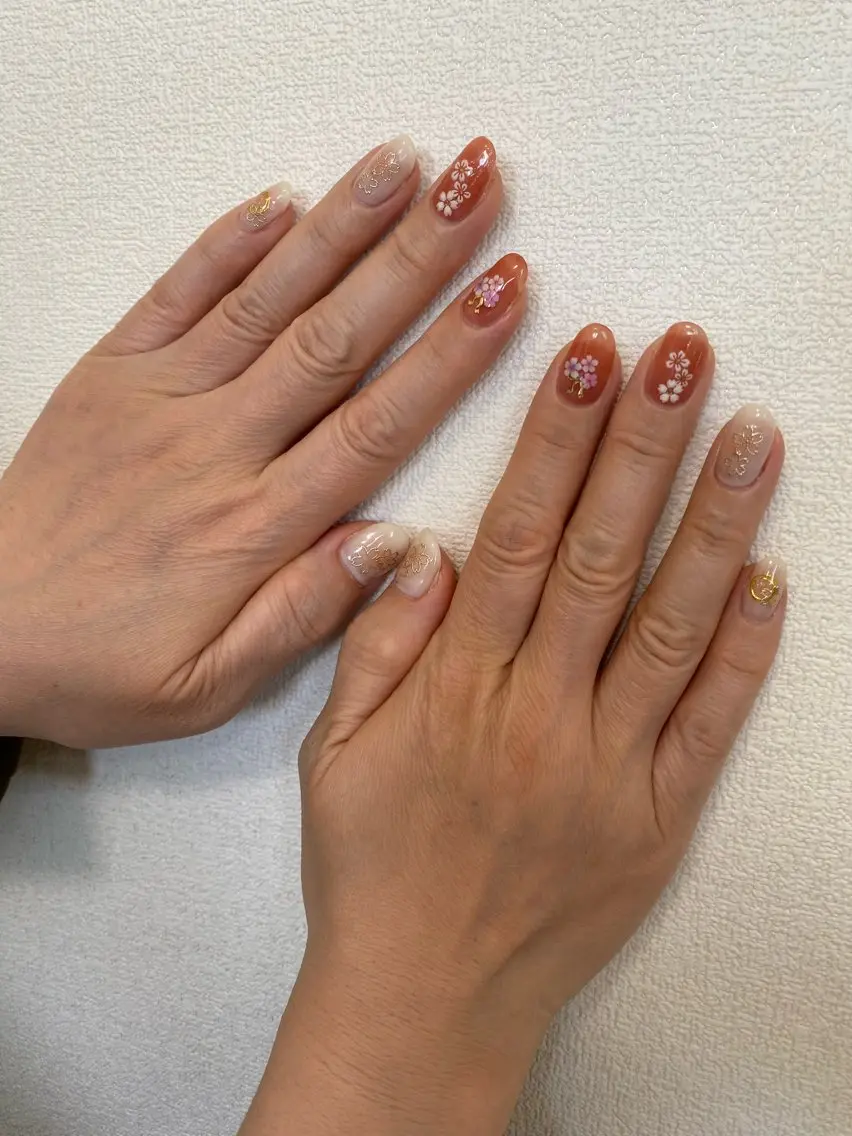 ネイル 桜ネイル ハンドネイル 自宅サロン FeelFreeのネイルデザイン