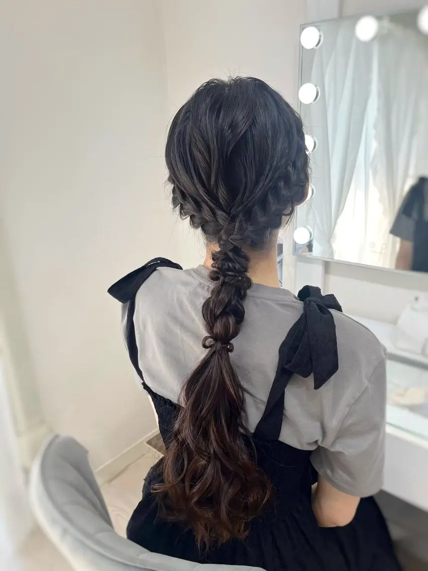 ロング ヘアアレンジ ヘアセット ヘアセットサロン /上坪愛美のヘアスタイル