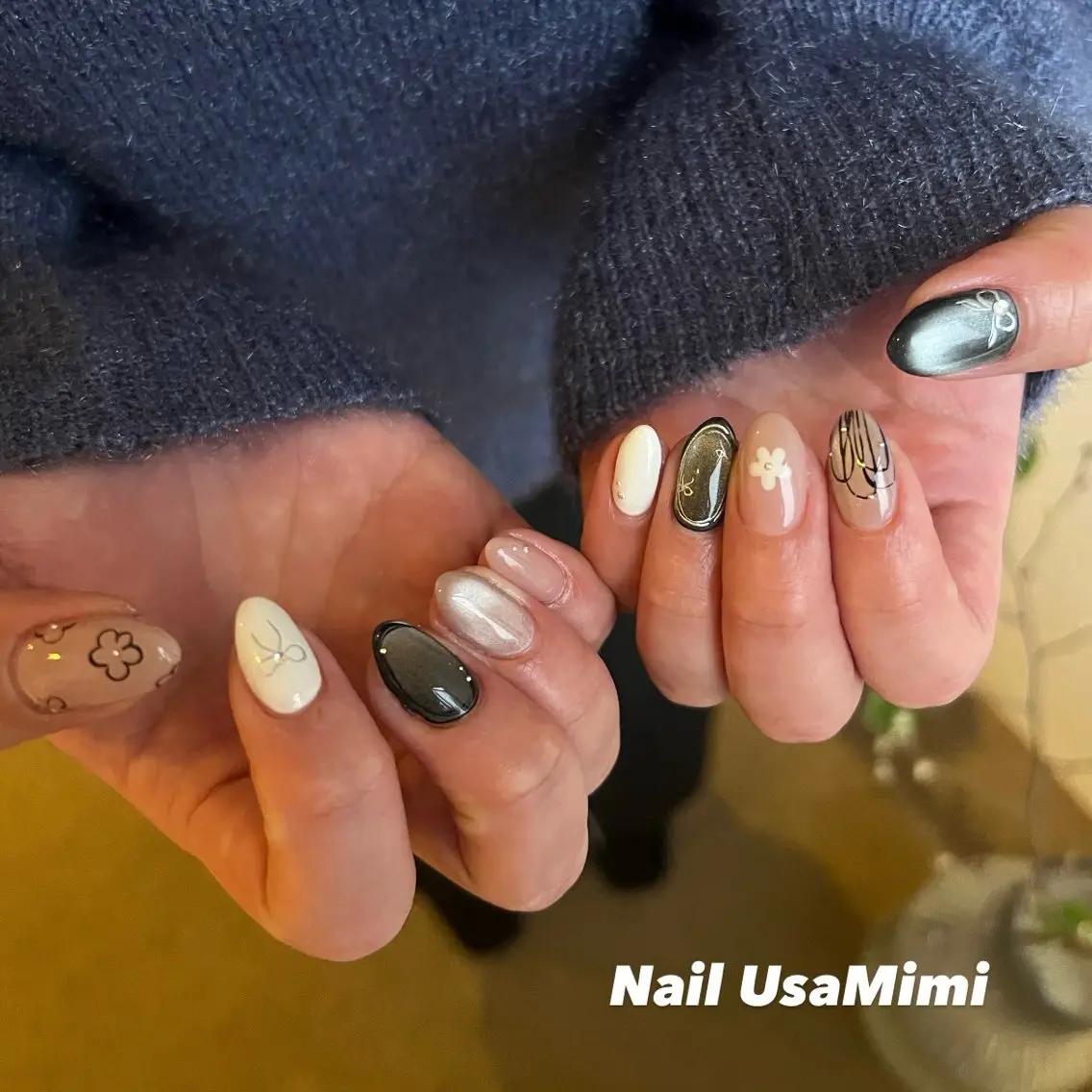 ネイル アートネイル ジェルネイル パラジェル ピンク ハンドネイル 本町ネイルNail UsaMimiのネイルデザイン