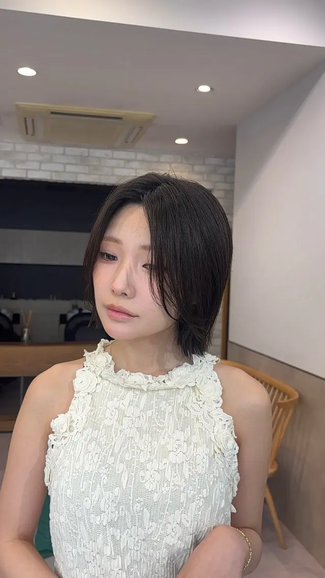 ミディアム ボブ レイヤー・カット モデル・こうたのヘアスタイル