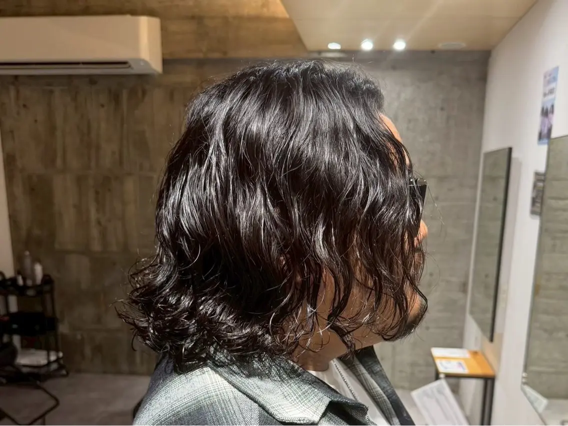 ミディアム メンズ 朝ラクパーマ 【SENA】のヘアスタイル