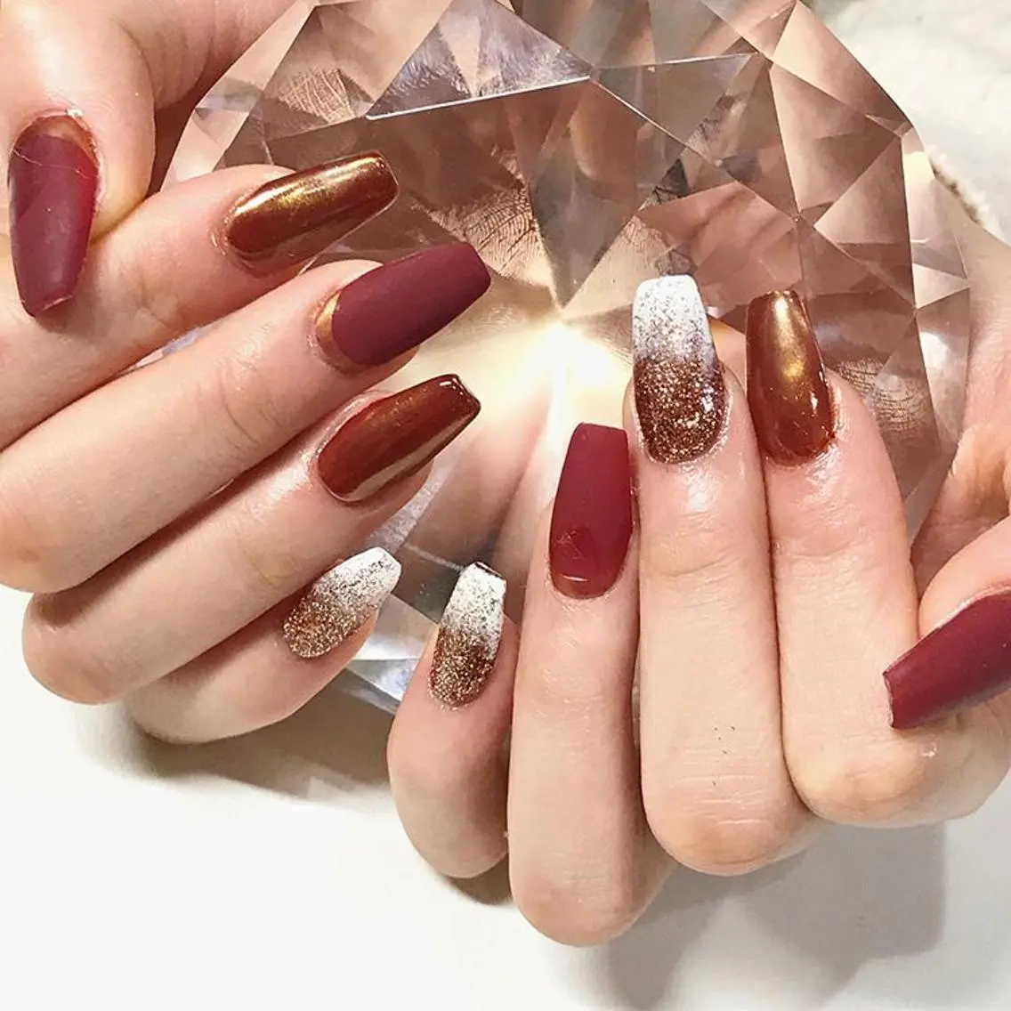 ネイル 渋谷／チップ長さ出し 👑アプレgel-xのネイルデザイン