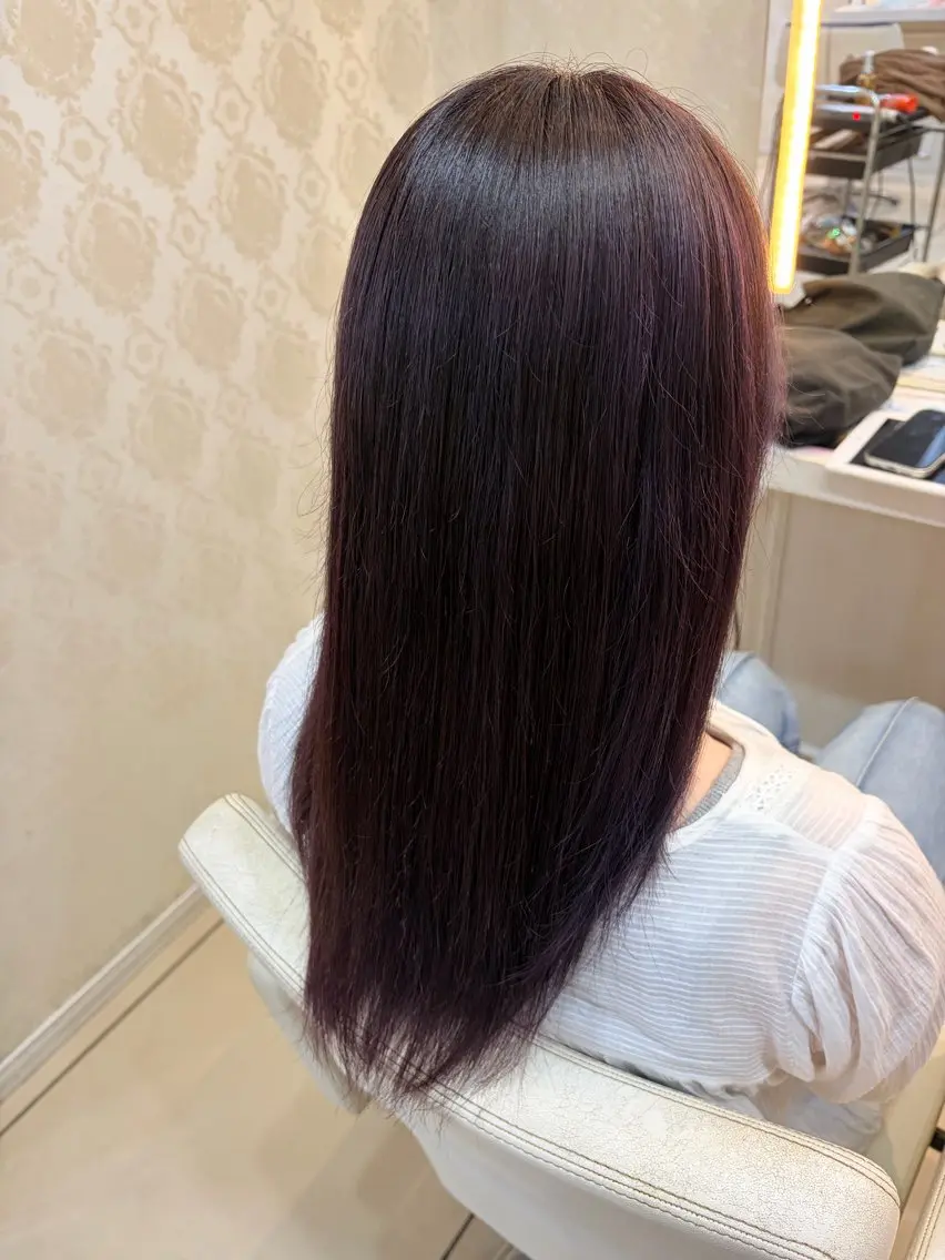 ロング カラー ラベンダーカラー たかはし ここあのヘアスタイル