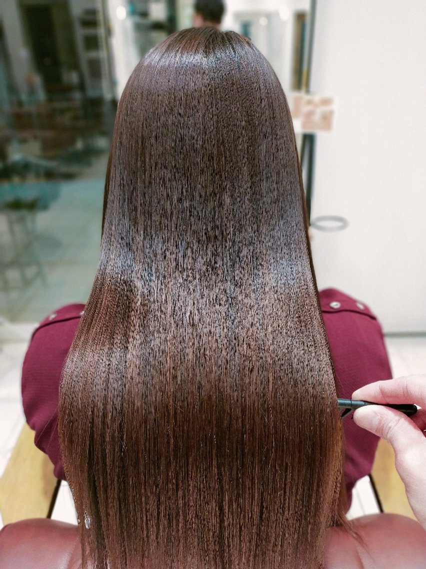ロング カット 縮毛矯正 ひたちなか/髪質改善 /大森ヒデトのヘアスタイル