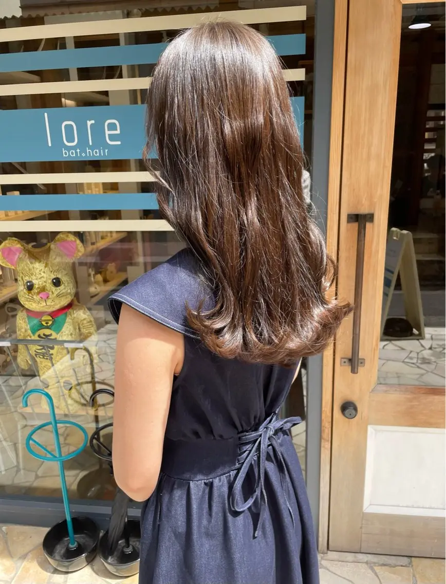 ロング カラー カット ヘアカラー トリートメント あずまぐち めぐみのヘアスタイル