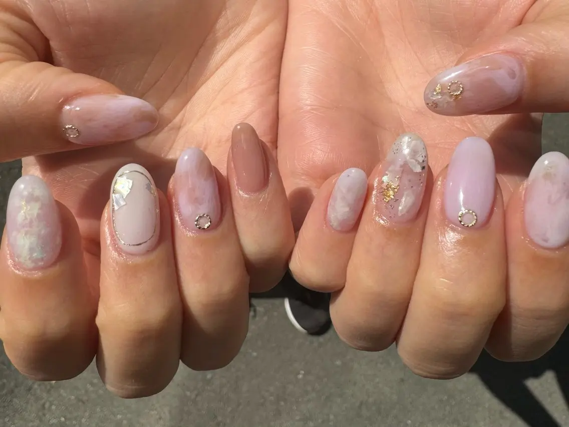 ネイル アートネイル フレンチネイル 韓国ネイル マグネットネイル 持ち込み MH_ Nailのネイルデザイン