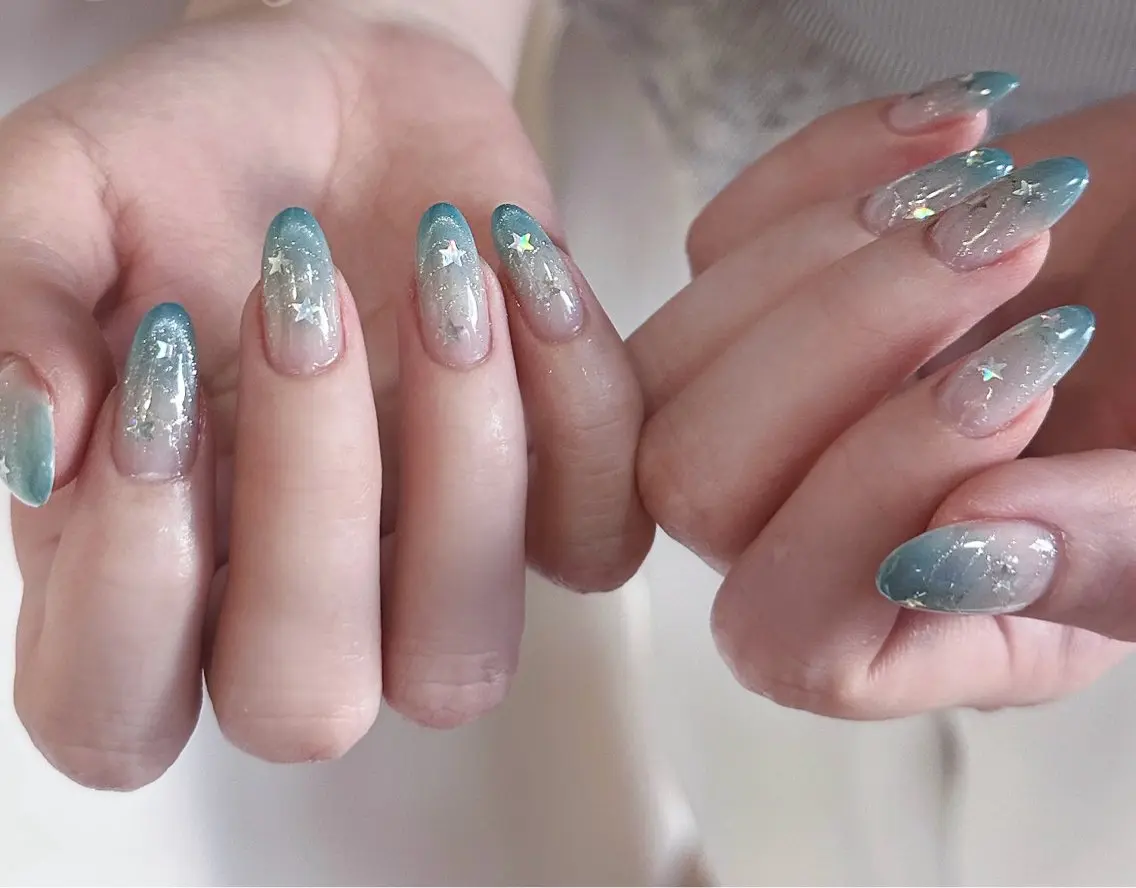 ネイル オーロラネイル べっ甲ネイル チークネイル 成人式 長さ出し ハンドネイル ハンドケア For you. Nail Salonのネイルデザイン