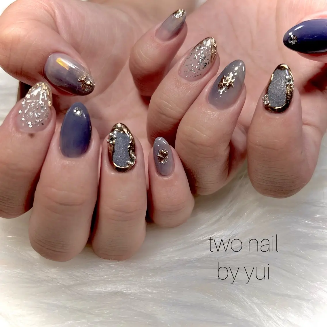 ネイル アートネイル ネイルチップ ホワイト ハンドネイル two nailのネイルデザイン