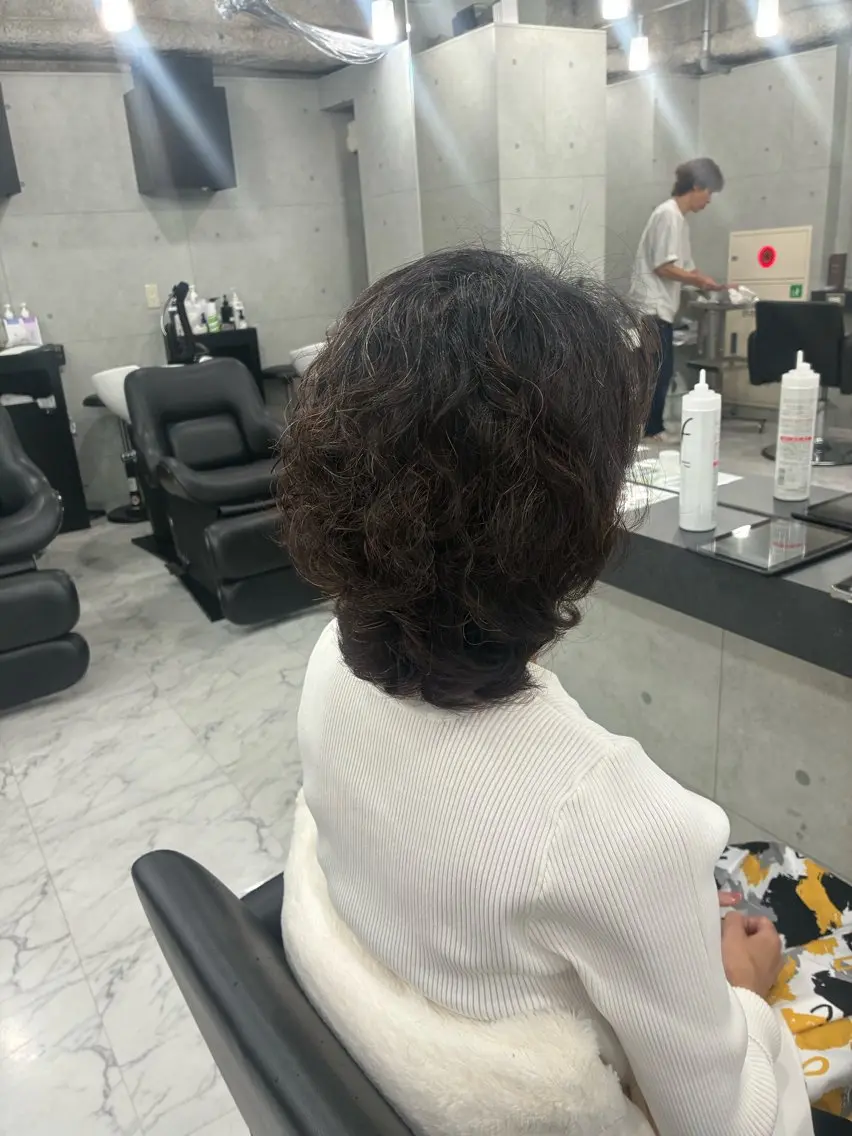 ミディアム パーマ カット パーマ Endearing 🌟銀座のヘアスタイル