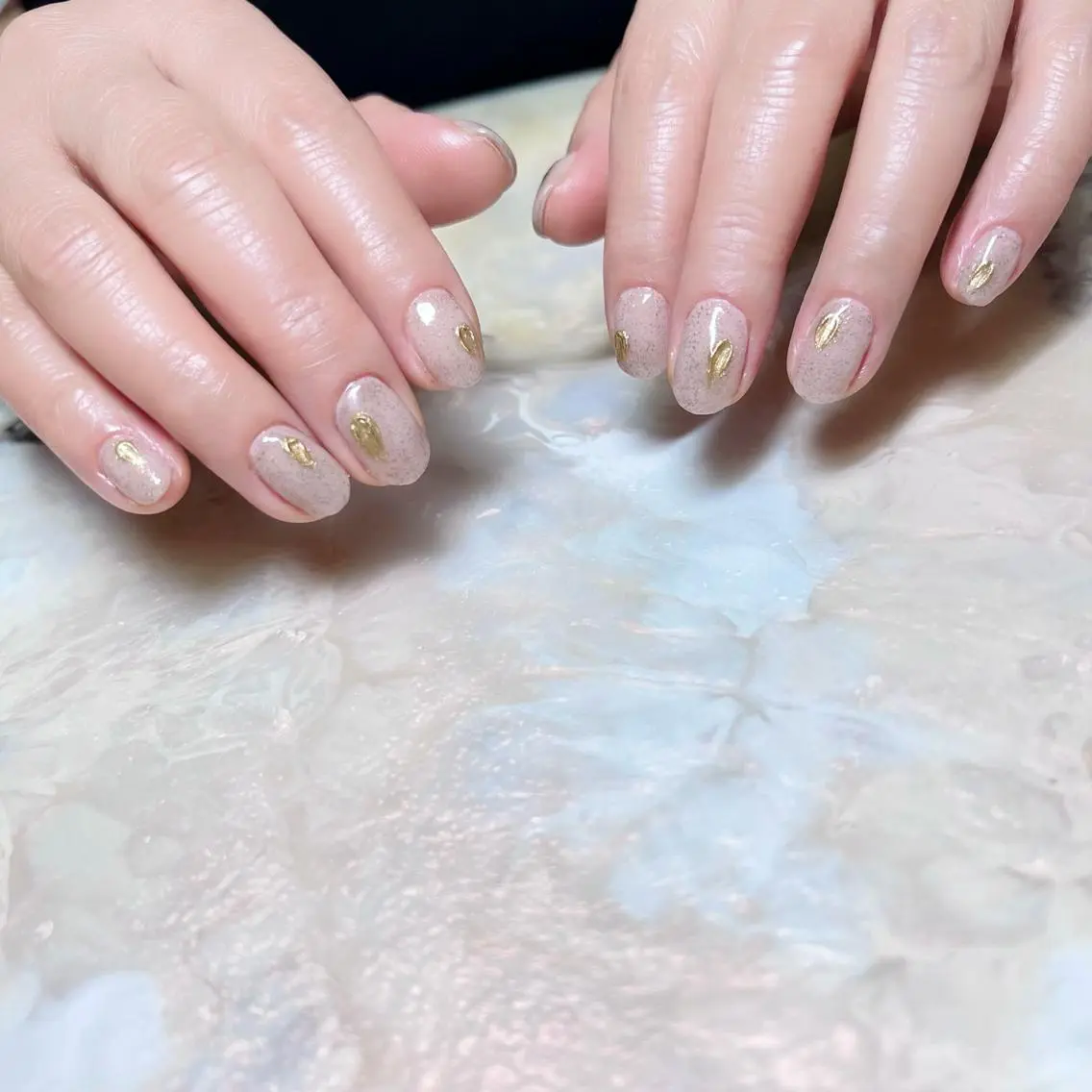 ネイル マグネットネイル ニュアンスネイル ショートネイル gemickle nailのネイルデザイン
