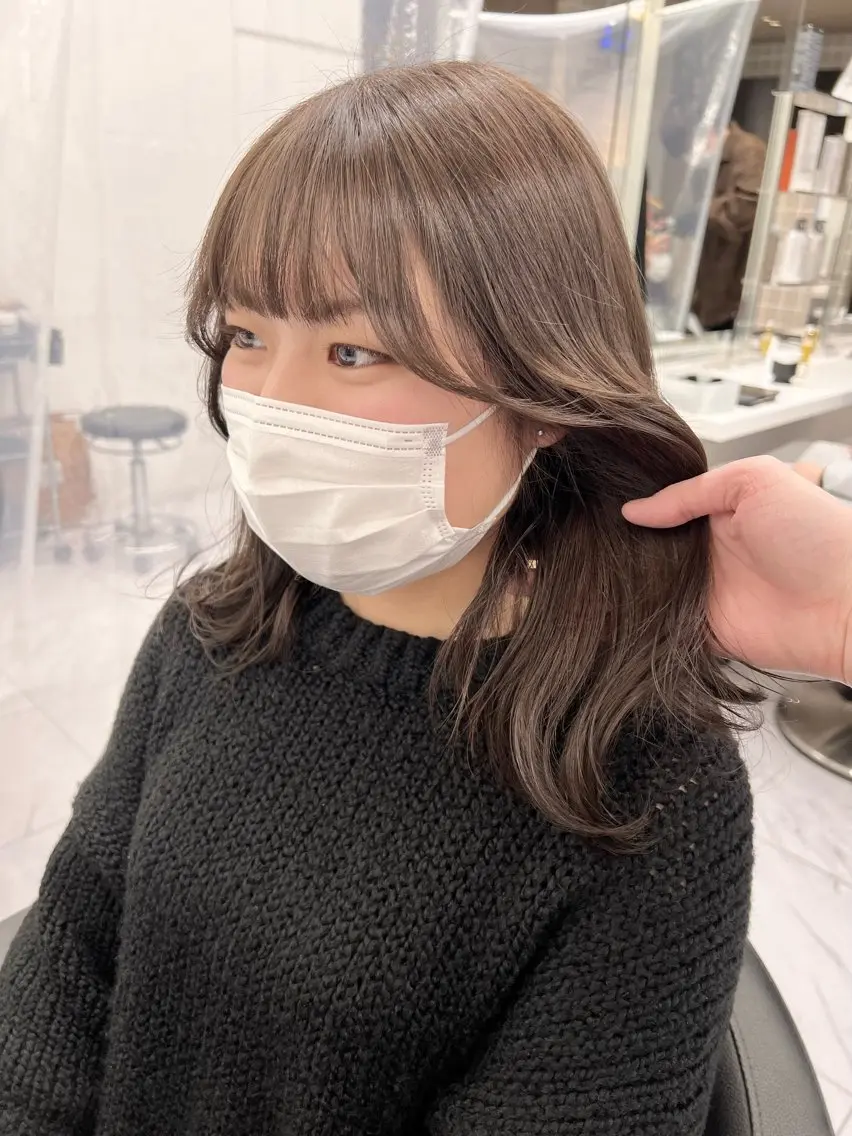 ミディアム カラー パーマ ヘアアレンジ メンズ 上品＆韓国風 🥀海心🥀のヘアスタイル