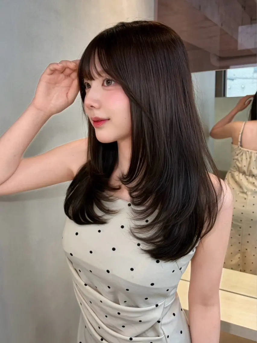 セミロング 美髪矯正×カット 浦和💎ジュエリのヘアスタイル