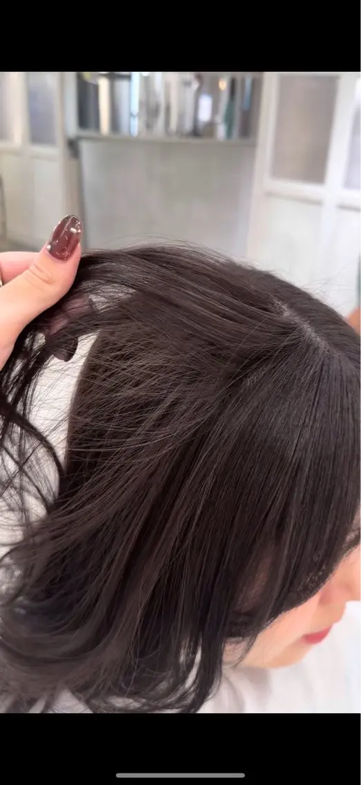 カラー 透明感カラー カット ヘアカラー トリートメント ヘッドスパ むく/顔周りカット/ ブリーチなしwカラーのヘアスタイル