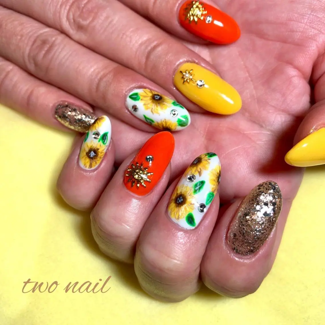 ネイル フットネイル ハート two nailのネイルデザイン