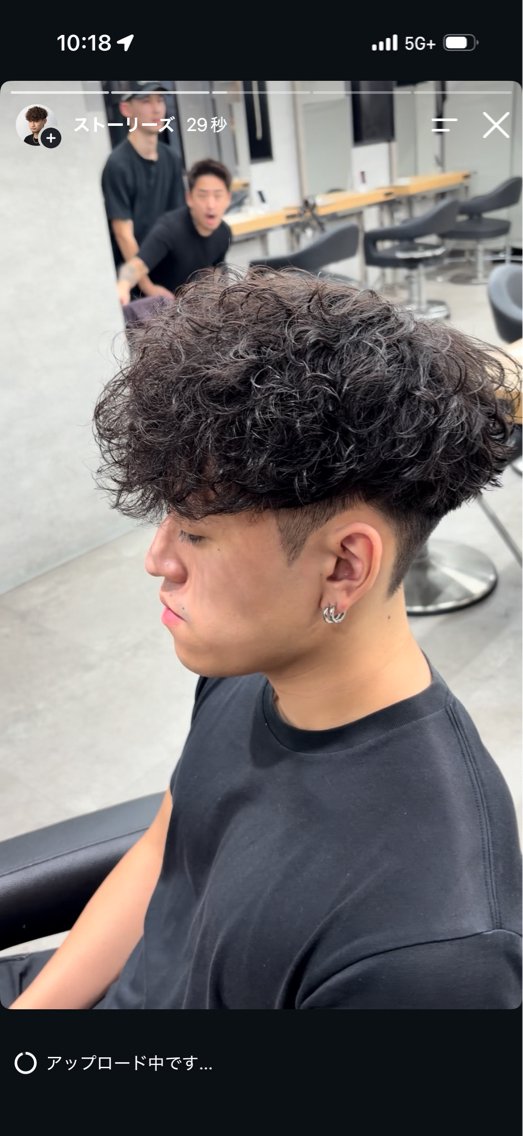 ショート パーマ メンズ スペインカール カット パーマ メンズパーマカット 達人/涼のヘアスタイル