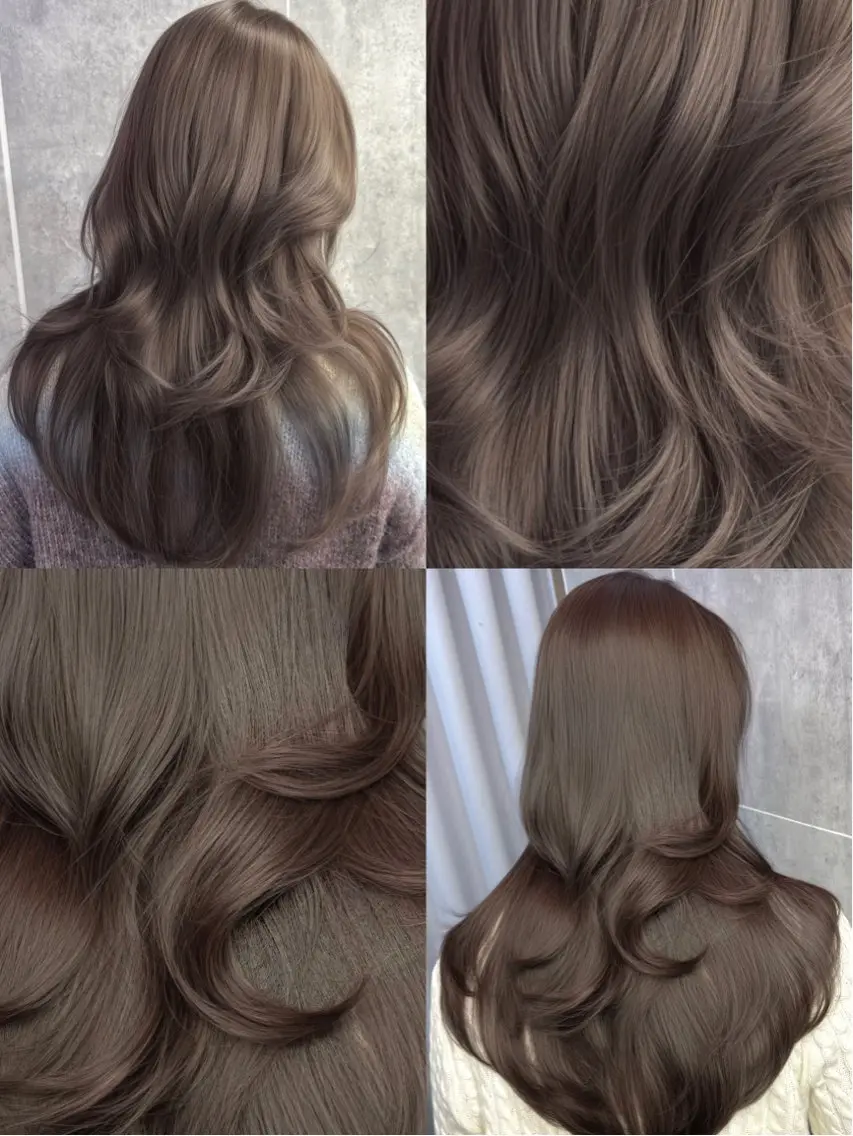 ミディアム カラー カット トリートメント 顔まわりの神様✨ 透明感カラー藤嶋秀幸のヘアスタイル
