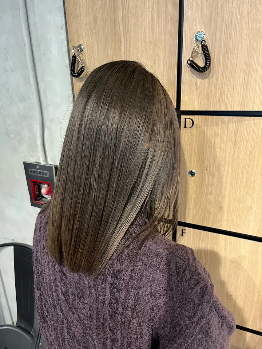 ミディアム トリートメント カット ヘアカラー トリートメント 髪質改善サロン 梅田/ヨナミネのヘアスタイル