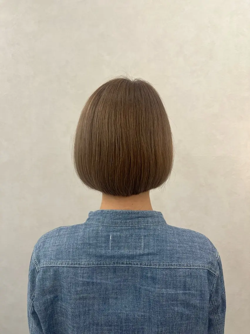 ショート カラー ベージュカラー ボブ 垢抜け🪽髪質改善 透明感💎メンズのヘアスタイル