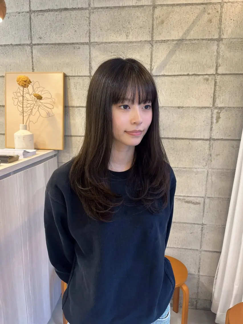 ロング レイヤーカット カット ヘアカラー トリートメント 椙山 沙南子のヘアスタイル
