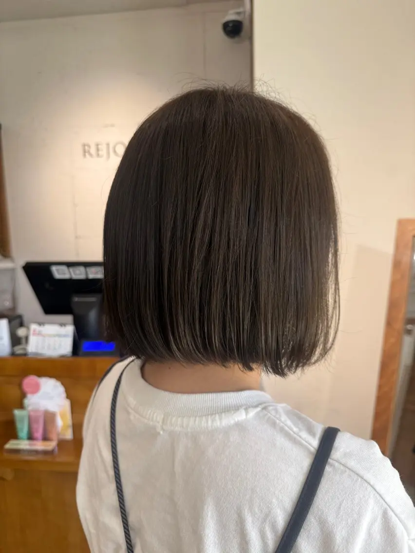 ミディアム カラー オリーブグレー カットモデル/安城 美容院/大庭夏音のヘアスタイル