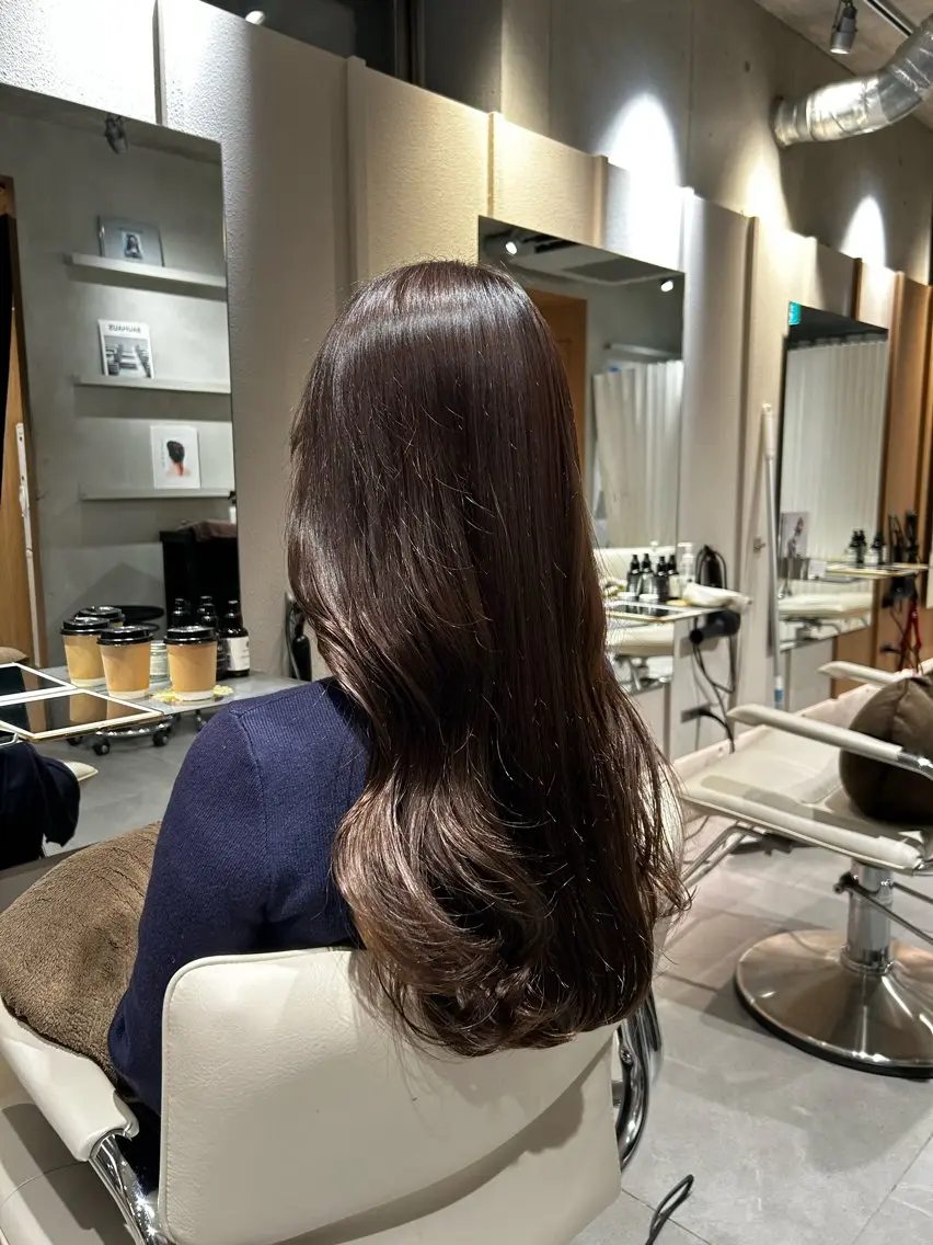ロング カラー ブラウンカラー ヘアカラー トリートメント 艶感/ナチュラル 🌿マアヤのヘアスタイル