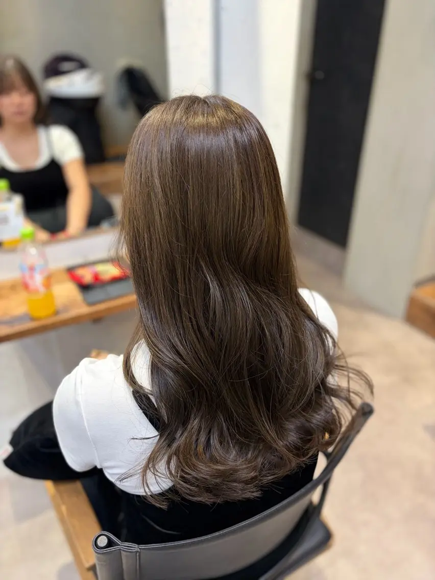 【ダメージレスで透明感ある髪へ✨】🩵ブリーチなし ダブルカラー+2stepトリートメント🩵の写真